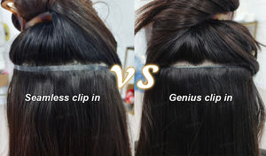 100% Russische Natürliche Haarverlängerungen Genius Nahtlose Unsichtbare Clip-In Unbehandelte Lange Tape-Extensions Guter Duft Brasilianisches Echthaar - Product Image 3