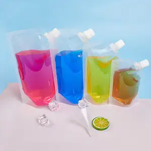 500Ml 1500 2500 5000 Ml Biodegradable Spout Stand Up Pouch Bag For Juice With Spout