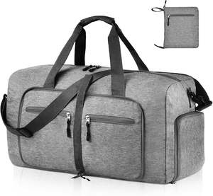 Muestra gratuita de bolsa de viaje impermeable, plegable y ligera con compartimento para zapatos, bolsa de fin de semana para pasar la noche. - Product Image 3