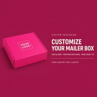 Boîte d'expédition ondulée rose vif avec impression personnalisée pour la livraison de carnets, de fournitures de bureau et de journaux, auto-scellante, vente en gros directe usine