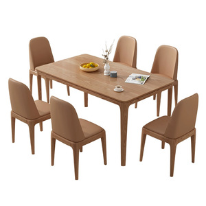 Table à manger rectangulaire en bois massif 2531 pour usage domestique, structure stable, mobilier de salle à manger - Product Image 3