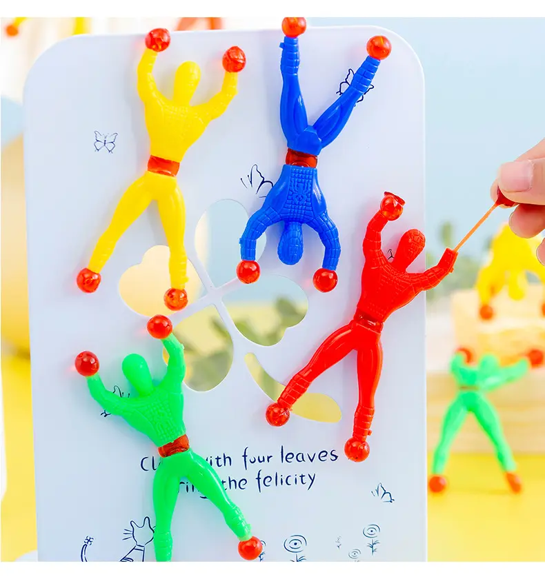 Wholesale toys sticky wall sticky palm decompression finger stretch toy climbing wall Spider Hand Finger toys for kids