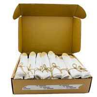 Ensemble de serviettes pré-roulées et de couverts en bambou-Couverts emballés biodégradables pour la fête