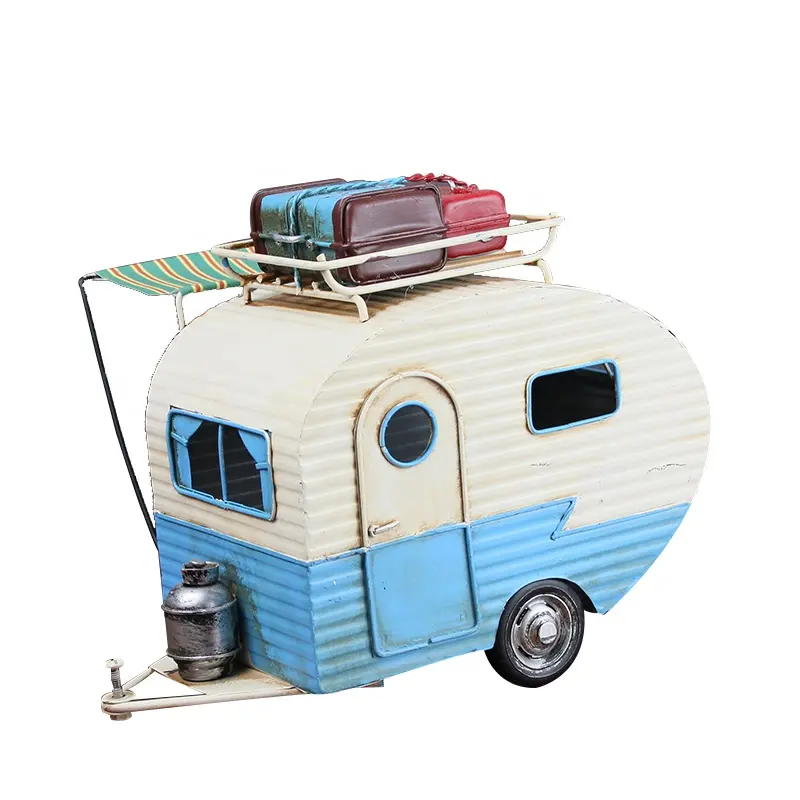 Wholesale Trailer Metal Vintage Model Car For Business Birthday Gifts Restaurant Decoration Green Blue Colors