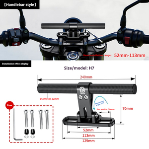 Support de rétroviseur de <span class=keywords><strong>moto</strong></span> Kewig Factory en gros, support de téléphone multifonction, barre transversale d'équilibre de 240 mm, vélo - Product Image 5