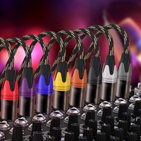 Angitu Color Tresed Mesh Large 3-pole Câble équilibré XLR Sound Microphone Audio Cable Male to Female XLR Snake Cable