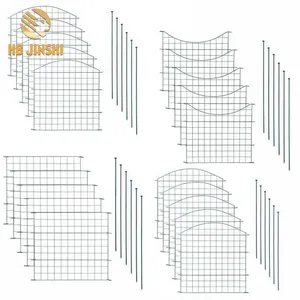 BSCI Certificate Manufactory Seller 710 x 650 mm Arched Garden Boundary Trellis, 5 Fence Panels 6 Mounting Rods