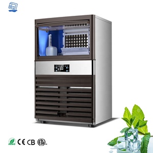 Fabbricatore di Ghiaccio Commerciale per Acqua in Bottiglia, Motore in Acciaio Inox, Capacità di Stoccaggio 70 kg, 24 Ore, per Uso Domestico, Ristoranti, Bar, Caffetterie - Product Image 1