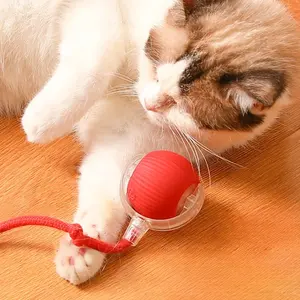 Cat Interactive Ball Toy Automatic Rolling Ball Faux Tail Smart Pet Electric Toy Cat Training Imitate <b>Mouse</b> Toy Pet Supplies - Product Image 5