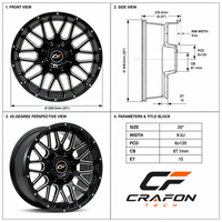 Jantes forgées monobloc CF 17 18 20 22 pouces 6x135 PCD usinées CNC compatibles avec Ford F-150 XLT Lariat Raptor ODM