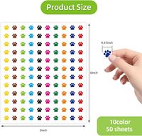 6000 pegatinas de papel con huellas de cachorros de perro, 6x5 pulgadas, para tabla de incentivos infantiles, planificador de recompensas para profesores, material de oficina y escolar