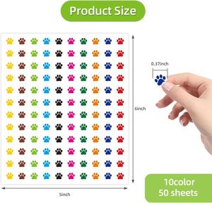 6000 pegatinas mini de huellas de perro/cachorro para tabla de incentivos infantiles y etiquetas de planificador de recompensas para profesores, material de oficina y escolar - Product Image 5