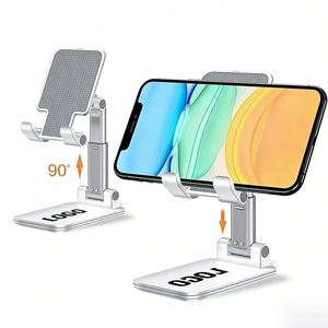 Custom Logo Promotional Foldable Office Desktop Cell Phone <b>Tablet</b> <b>Stand</b> Adjustable Wholesale Business Gift Mobile Phone Holder - Product Image 1