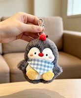Adorable Pingouin en Peluche Doux et Portable, Figurine Pendentif pour Sac d'École, Porte-clés, Accessoire de Poupée