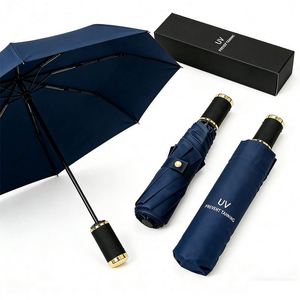 Multi Color Logo 3 Folding 3-Folding Sun and Rain Water-Repellent <b>Umbrella</b> With Uv Protection Custom Promotional Gifts - Product Image 1