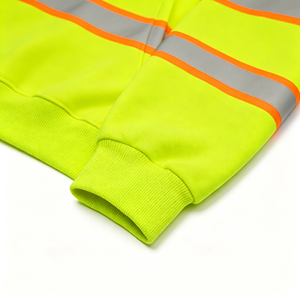 Winter Hi Visibility Reflective Safety Hoodie Fleece Insed Construction Sweatshirt Custom Logo Pocket - Product Image 6