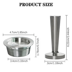 Cápsulas de café reutilizáveis, cápsulas de café expresso recarregáveis, compatível com máquina de café <span class=keywords><strong>Lavazza</strong></span>, 1 cápsula e 1 embalagem - Product Image 2