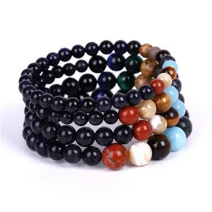 Bracelet en pierre naturelle, bijou de perles, galaxie, Yoga, Chakra, huit planètes, offre spéciale, 2020