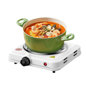 Placa Eléctrica de un Solo Quemador, 1000W, Enchufe Estadounidense, Control con Perilla Blanca, 5 Velocidades, Cocina Rápida para Sopas y Salteados - Product Image 2