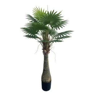 Decoração de interiores diretamente da fábrica bonsai lampe palme folhas palmeiras árvores artificiais paisagem artesanato para escritório doméstico