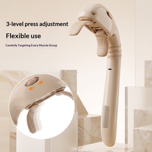 Masseur double tête pour le cou et les épaules, outil de massage du trapèze à long manche, simulation de pincement pour la maison et le bureau - Product Image 5