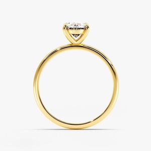 Anelli Minimalisti in <span class=keywords><strong>Argento</strong></span> Sterling S925 Placcato Oro Antiossidante, Gioielli Raffinati da Donna con Moissanite Colorata Taglio Ovale 0.5CT VVS GRA - Product Image 4