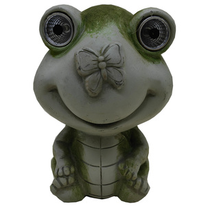 Estatua de Rana de Jardín para Decoración Exterior, Figura de Rana de Resina con Gran Esfera Mágica y Luces LED Solares, Decoración Exterior Impermeable - Product Image 2