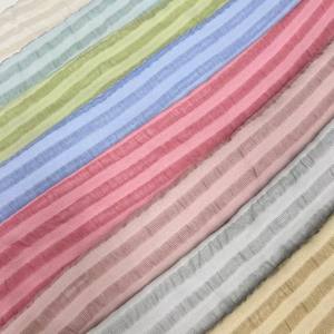 2025 nueva tela de rayas para ropa de mujer y niños estampado de moda de dos colores caramelo Primavera Verano Color 100% poliéster - Product Image 1