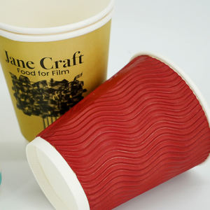 4oz/8oz/10oz/12oz/16oz/20oz taza de café de papel impresa personalizada desechable con tapa - Product Image 5