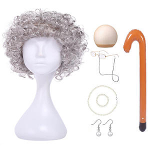 ชุดคอสตูมสำหรับสุภาพสตรี1ชุดเซตเซตเซตวิกคอสเพลย์ฮาโลวีนสีเทาขนนุ่มนุ่มนุ่มลื่นเล่นตามบทบาทสมมติระบายอากาศได้ดี - Product Image 4