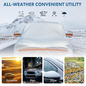 Outdoor All-Weather 6-Layer PEVA Full Car Cover UV <b>Waterproof</b> Rainproof <b>Sunscreen</b> Vehicle Cover - Product Image 2
