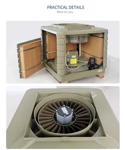 JHCOOL Factory Supply 1.1KW 18000m3h Duct Industrial Swamp Air Cooler Evaporative Air Cooler Made In China
