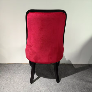 कपड़े पु चमड़े के मखमल धातु पैरों रंगीन मैजेंटा डाइनिंग चेयर के साथ बिक्री के लिए आर्मरेस्ट अपोल्स्टर्ड डाइनिंग चेयर - Product Image 3