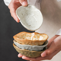 Plats à sauce en céramique de style japonais traditionnel, récipients rétro pour assaisonnements, mini-bols à trempette pour restaurants et usage domestique