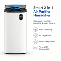 Antop 2in1 HEPA Humidifier & Pembersih Udara Portabel Teknologi Evaporasi Bebas Kabut Kontrol WiFi TUYA Elektrik