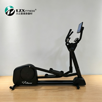 Máquina Elíptica Comercial con Pantalla Giratoria de 21.5 Pulgadas, 1-20 Niveles de Resistencia Magnética EMS, Máquina Elíptica para Gimnasio