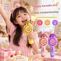 Microphone professionnel omnidirectionnel sans fil pour enfants avec haut-parleur intégré, boîte à jouets portable pour le chant à domicile, idéal comme cadeau
