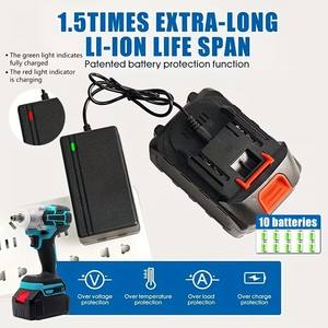 Llave de <span class=keywords><strong>Impacto</strong></span> Inalámbrica de <span class=keywords><strong>3</strong></span>/8\", <span class=keywords><strong>Pistola</strong></span> de <span class=keywords><strong>Impacto</strong></span> Eléctrica con Torque Máximo de 330 Ft-lbs (450 N.m), Batería y <span class=keywords><strong>4</strong></span> Dados - Product Image 5