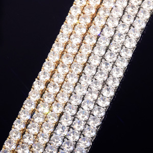 Collier chaîne <span class=keywords><strong>tennis</strong></span> hip-hop plaqué or 18 carats, style 'iced out', prix usine de gros, bijoux fantaisie pour hommes et femmes, en laiton, zircon et cuivre - Product Image 3