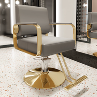Chaise de barbier en cuir durable de haute qualité, très vendue, avec réglage en hauteur et rotation à 360 degrés pour salon de beauté et salon de coiffure