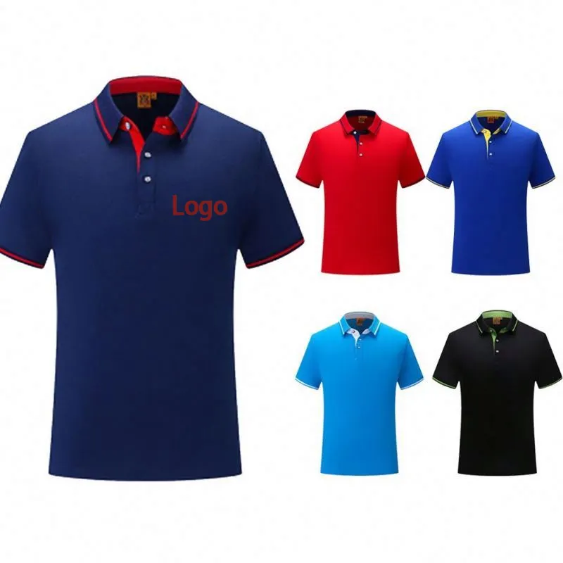 Toptan yaz erkek ve kadın t Shirt Polo özel nakış logosu yüksek kaliteli ofis üniforma tasarım Polo GÖMLEK