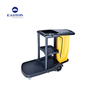 Chariot en plastique fort de nettoyage <span class=keywords><strong>d</strong></span>'hôtel avec les seaux <span class=keywords><strong>d</strong></span>étachables - Product Image 5
