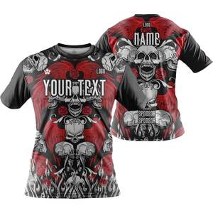 DIYUME T-shirt à manches courtes en jersey Dark Fire personnalisé unisexe pour Esport Team Gaming - Product Image 6
