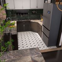 Carrelage Céramique Décoratif 400x400mm, Carreaux Vintage Motif Encaustique Antidérapant pour Cuisine Salle de Bain