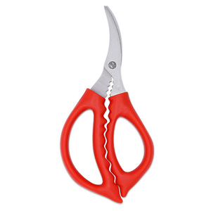 <b>Kitchen</b> <b>Scissors</b> Stainless Steel Red Elbow Shape For Seafood Deveining And Peeling Tools Home Use - Product Image 4