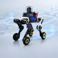 Robot chien à roues OK-M20-AI avec LiDAR double 96 lignes et imagerie thermique pour l'inspection industrielle