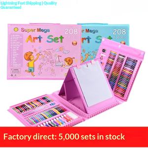 208 Set Mainan Menggambar Plastik Krayon Warna Pensil Cat Air Hadiah Hari Anak Grosir - Product Image 2
