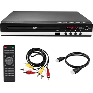 Lecteur multimédia CD/VCD, lecteur DVD sans région avec télécommande, prend en charge les clés USB et les cartes TF, lecteur vidéo compact de bureau - Product Image 1