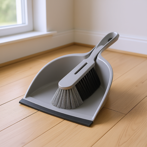 Dustpan And <b>Brush</b> Set Recycled Plastic Polymex Fiber Grey 22x33cm - Product Image 3