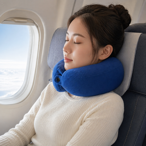 Customized Memory Foam Twist Travel Neck Pillow for Sleeping, Airplane Pillow with Chin Lumbar <b>Leg</b> <b>Support</b> - Product Image 1